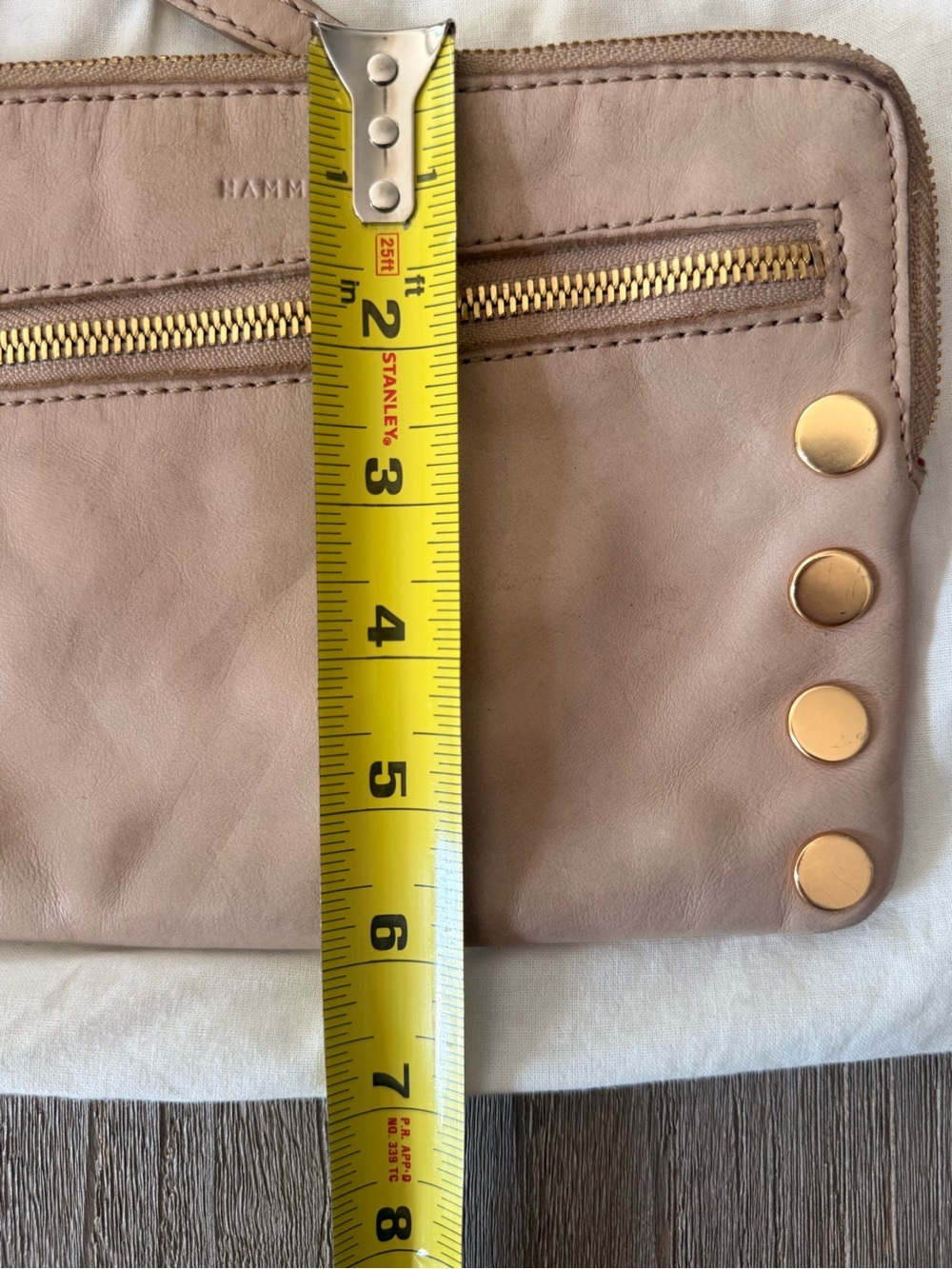 Hammitt Nash Crossbody Bag Small Mushroom Beige Wristlet - Picture 5 of 6